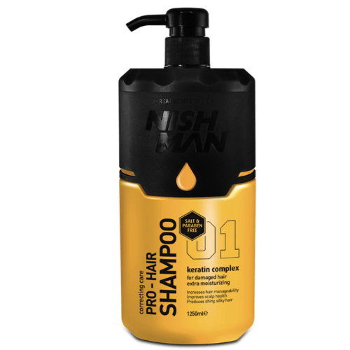 Nishman Pro-Hair Shampoo Keratin Complex 01 1250ml - MagnusSupplyNishman