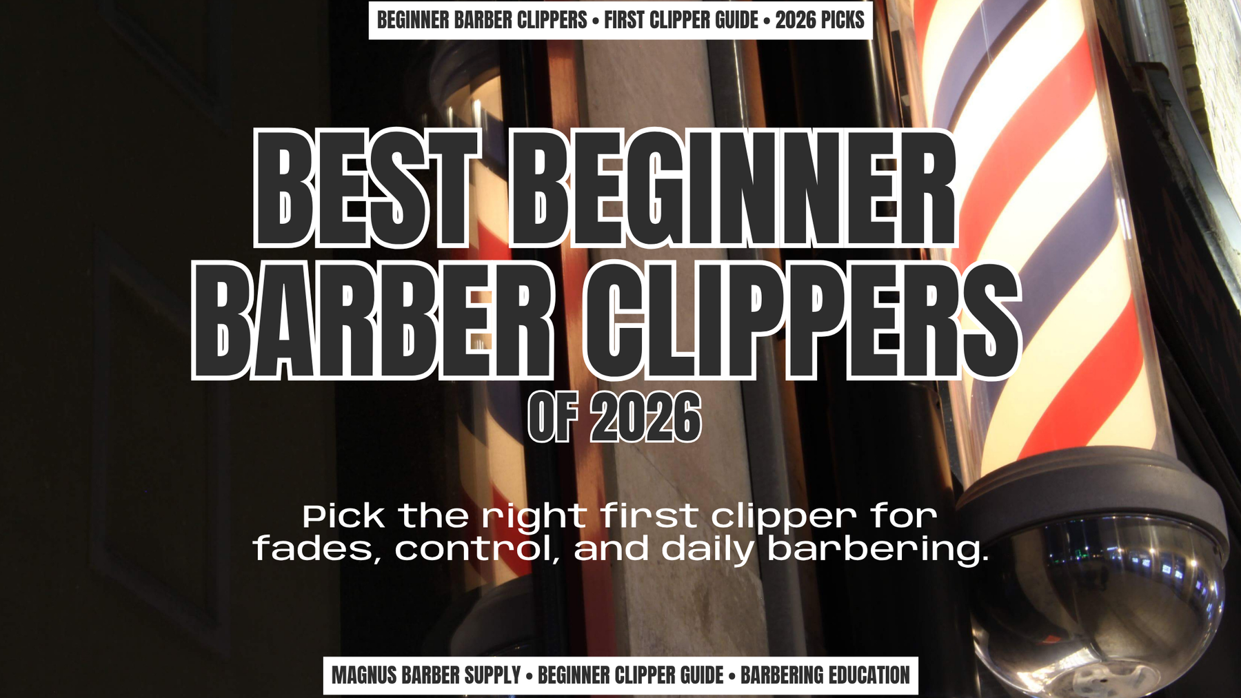 Beginner barber clippers comparison featuring Wahl Magic Clip, StyleCraft Rebel 2.0, BaByliss LoPro Compact, and JRL Onyx 3000C