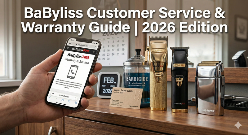 BaBylissPRO warranty claim guide for barbers — where to find FX model number, date code, and serial number for customer service replacement