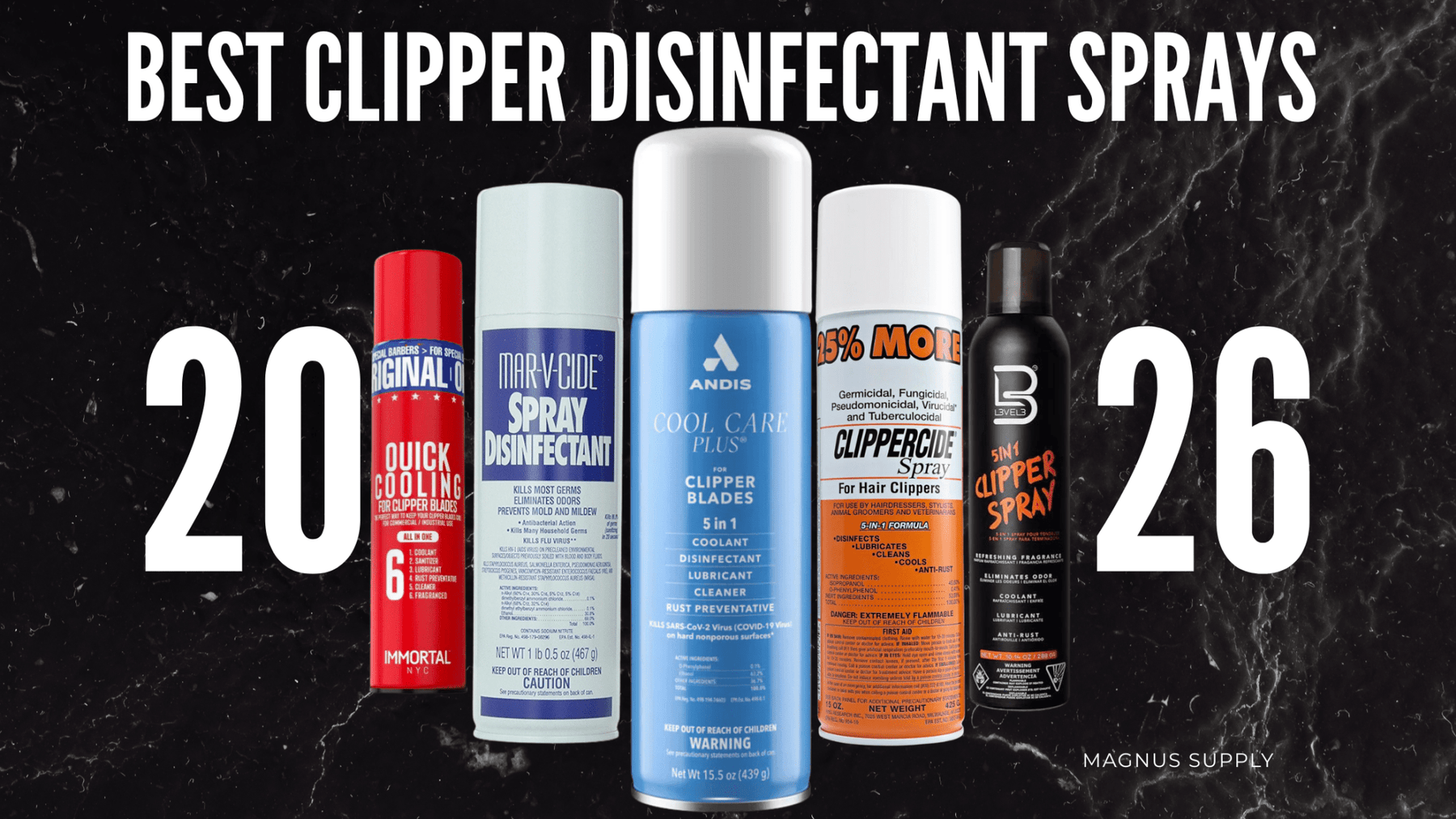 Best Clipper Disinfectant Sprays of 2026: Andis vs. Level3 vs. Clippercide - Magnus Supply