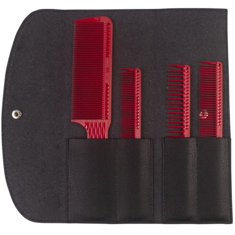 JRL Barber Comb Set 4-Pack with Bag