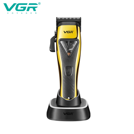 Vector Motor Clipper VGR V-015 – cordless clipper on charging stand