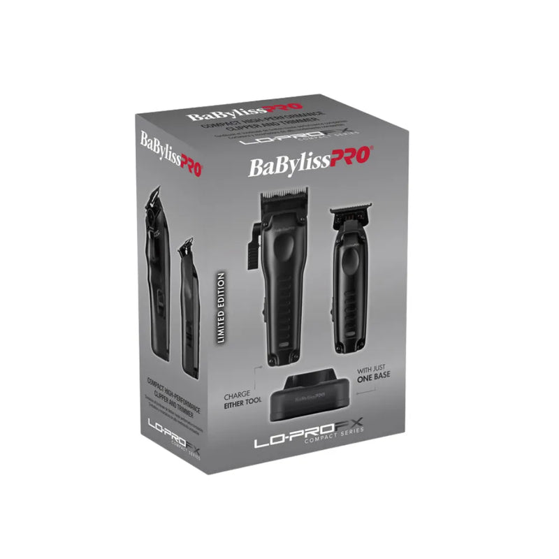 BaBylissPRO LO-PROFX Compact Clipper & Trimmer Set – Matte Black | FX8272PKMB