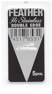 Feather HI-Stainless 5 Razor blades Double Edge