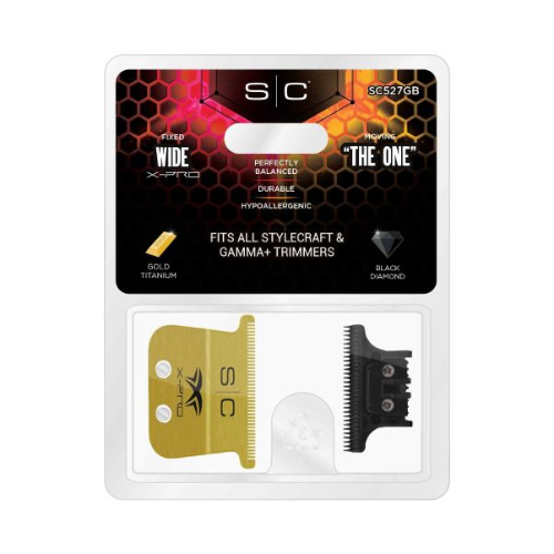 StyleCraft Wide Gold X-Pro & ‘THE ONE’ Deep Tooth Cutter Set SC527GB