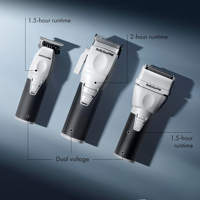 BaBylissPRO CoreFX Clipper, Trimmer & Double Foil Shaver Value Set (FXCLCPK3)