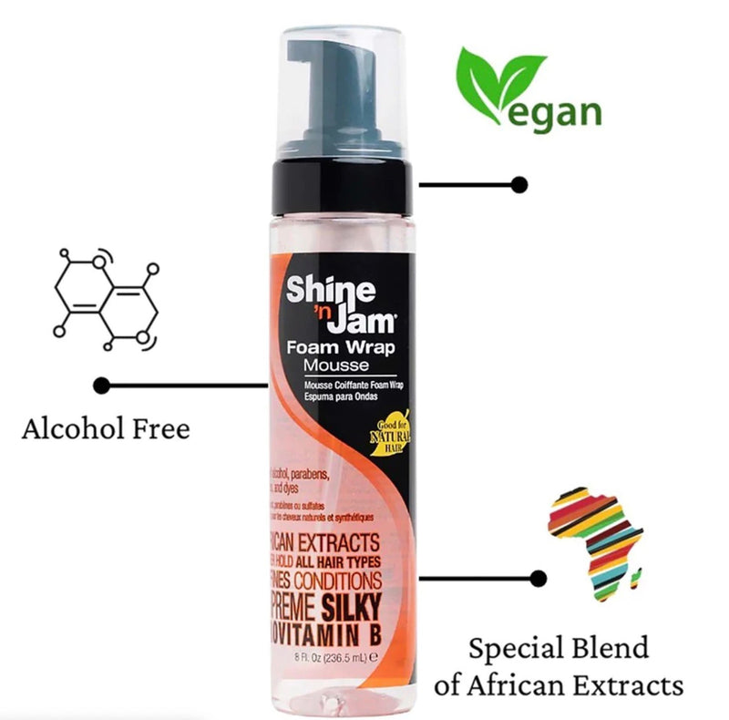 Ampro Shine ’n Jam Supreme Foam Wrap Mousse 8oz.