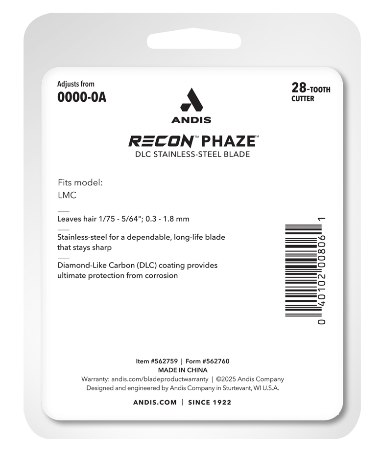 Andis RECON Clipper Replacement Phaze Blade #562759