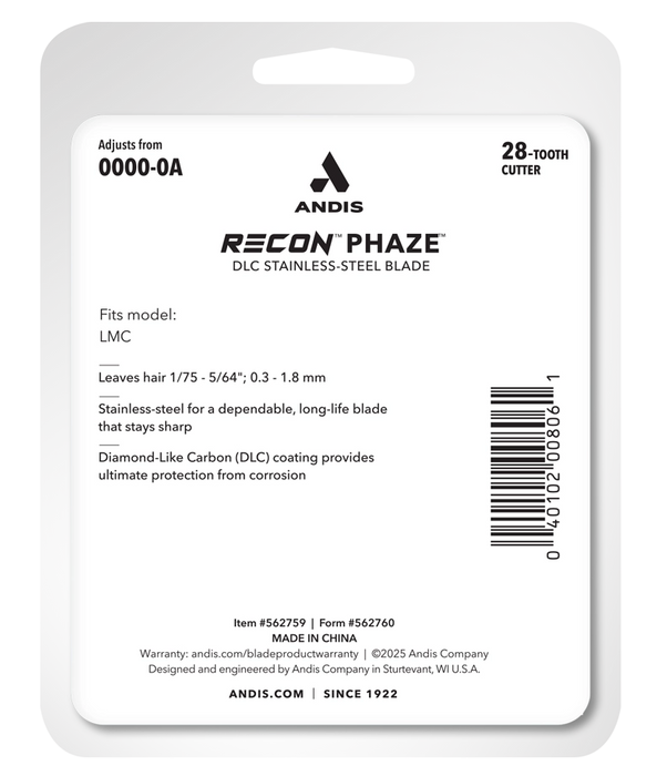 Andis RECON Clipper Replacement Phaze Blade #562759
