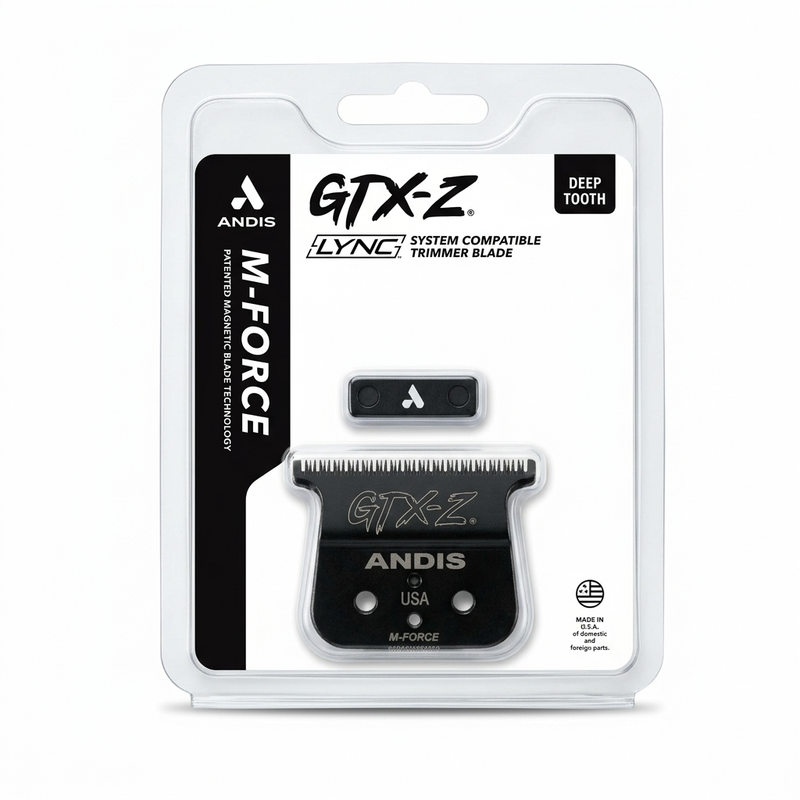Andis GTX-Z M-Force deep tooth trimmer blade in Lync System compatible packaging