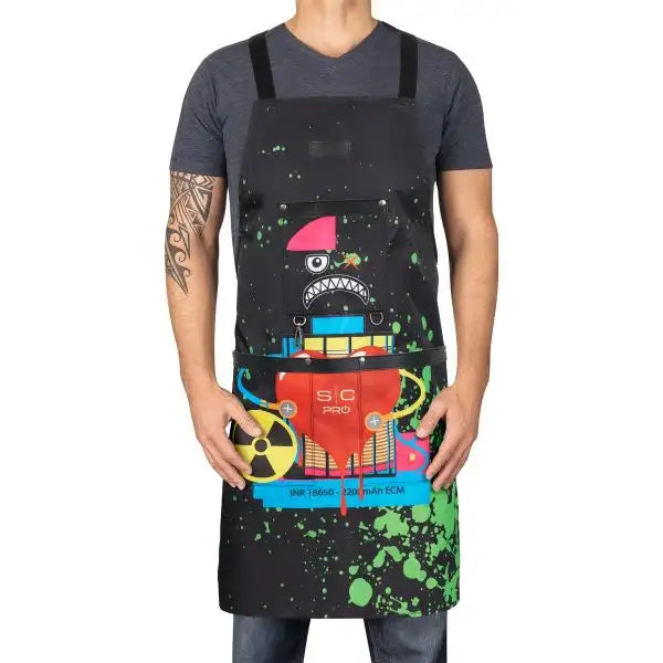 Stylecraft  Barber Apron Radioactive Black | SC338B