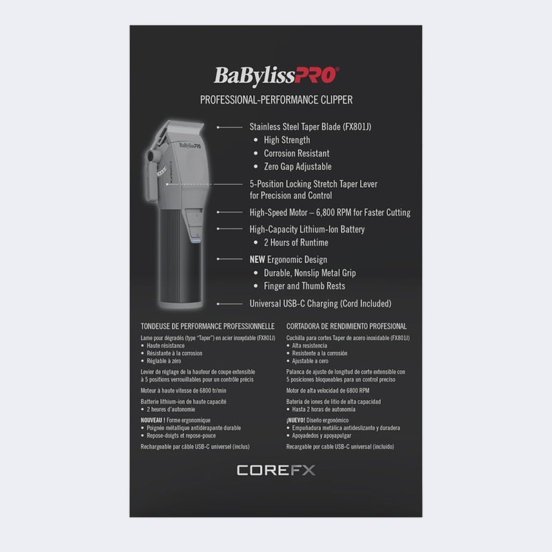 BaBylissPRO® COREFX Clipper – FX86