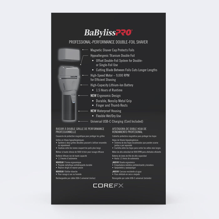 BaBylissPRO® COREFX Double-Foil Shaver (FX75FS2)