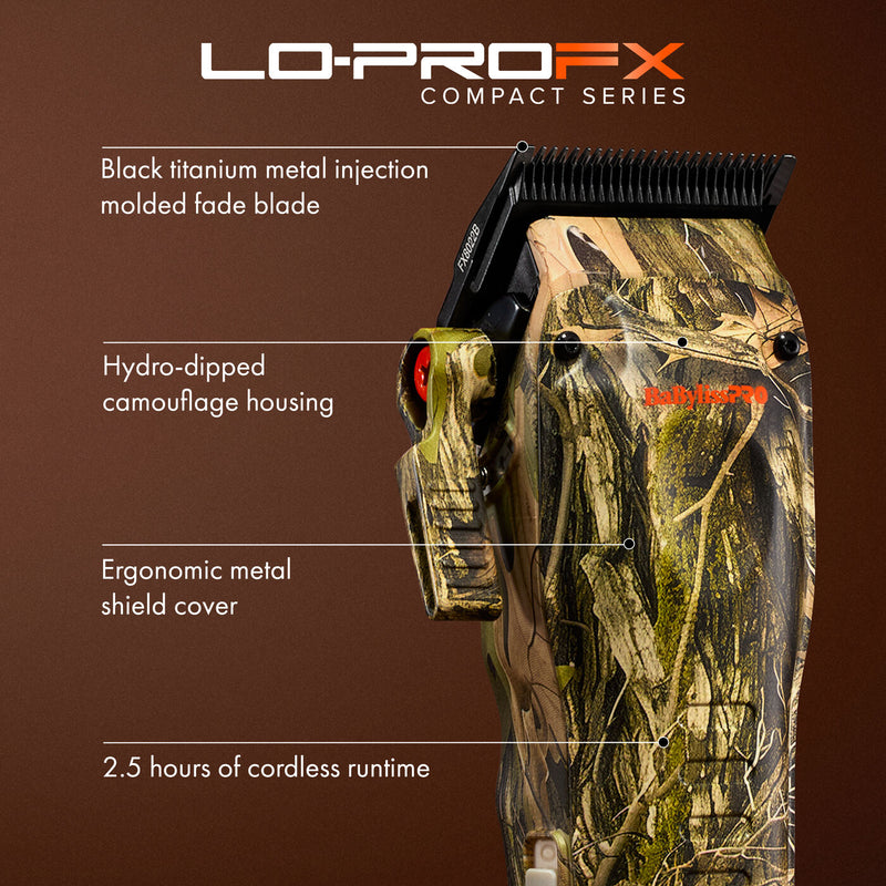 BaBylissPRO LO-PROFX Compact Clipper Camo Edition