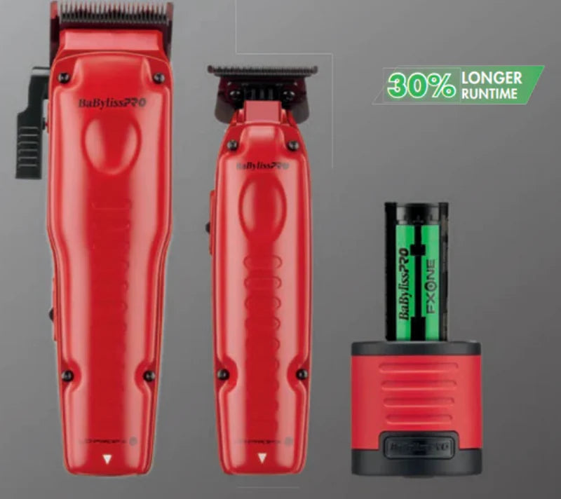 BaBylissPRO FXONE LO-PRO Clipper and Trimmer Combo – Matte Red FX129MRPK