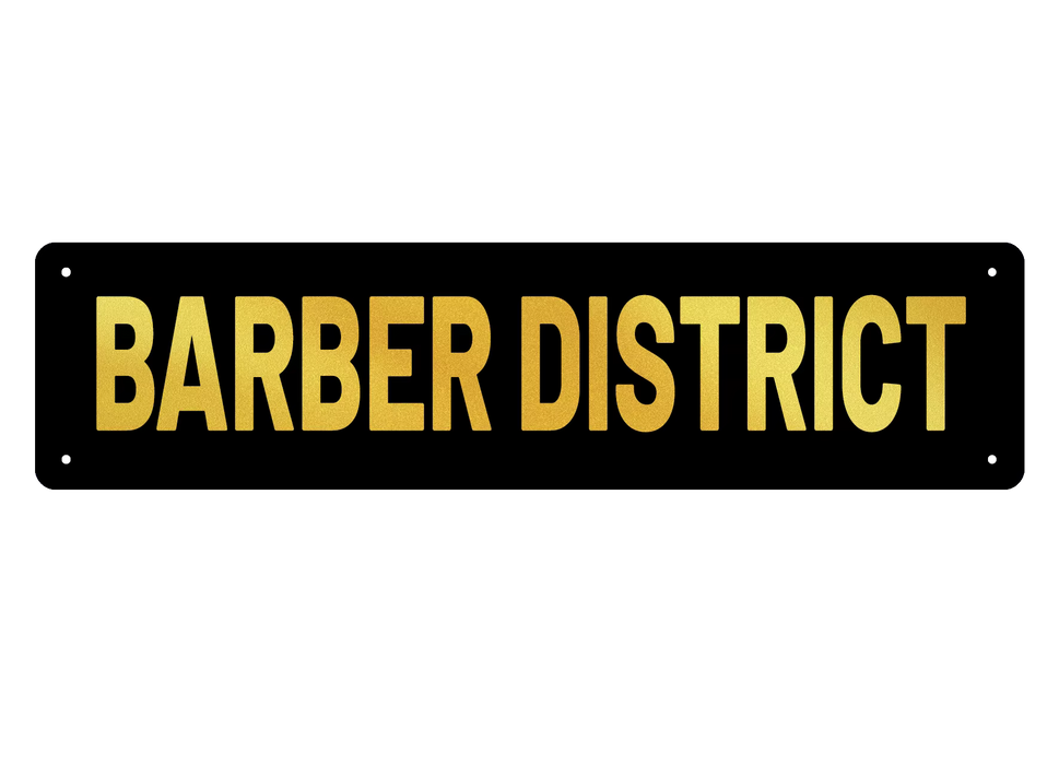 Barber District Barber Sign