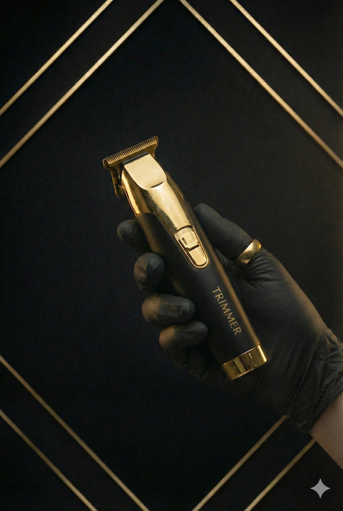 professional hair trimmers displayed in a row showcasing various styles and brands for grooming needs.