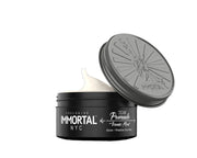 Immortal NYC pomades 5oz Platinum Edition cream pomade with shine and flexible firm hold.