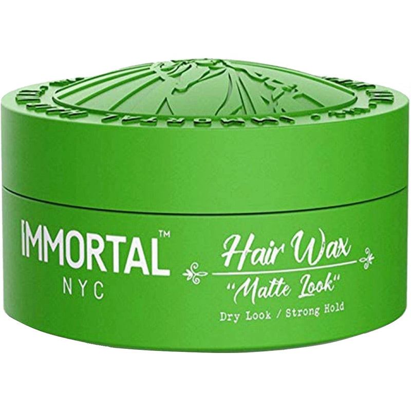 Immortal NYC pomades 5oz container showcasing strong hold and style for men's hair.