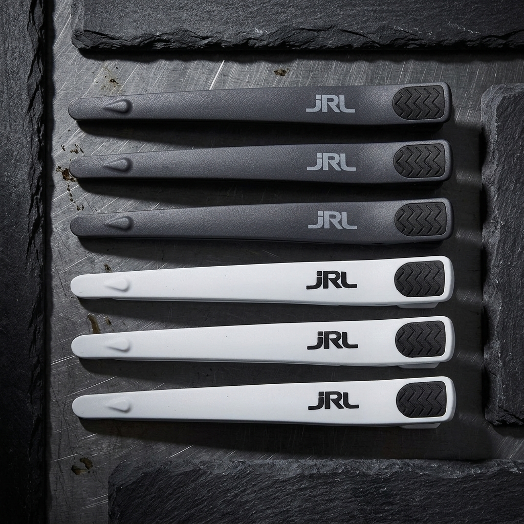 JRL Professional Hair Clips (6-Pack) – Non-Slip Sectioning Clips for Barbers & Stylists