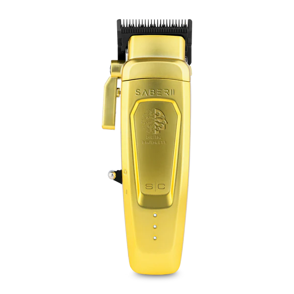 Stylecraft Saber 2.0 Cordless Clipper in gold, featuring precision cutting and brushless motor technology.