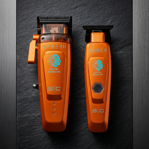 StyleCraft Saber II Clipper & Trimmer Combo Set – Limited Edition Orange Duo