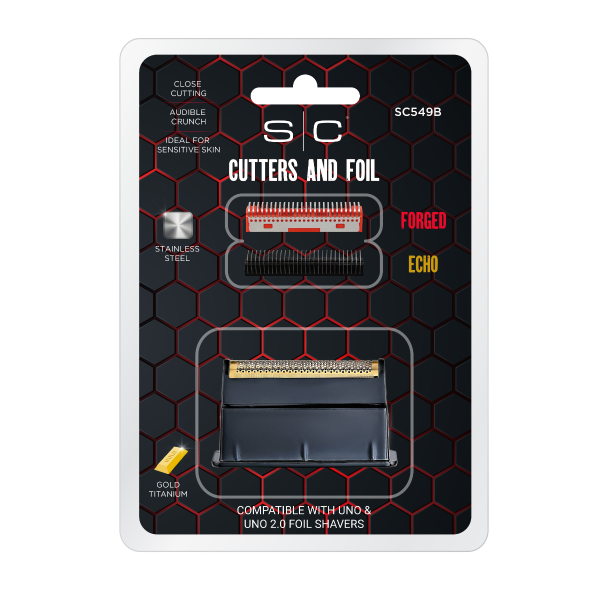 StyleCraft Replacement Black Foil Head & Cutter Set for UNO 2.0 (SC549B)