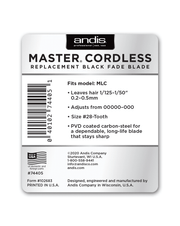 Andis Cordless Master Replacement Black Fade Blade 74405 - Magnus SupplyAndis