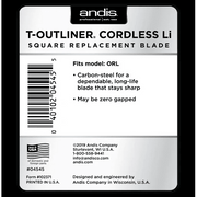 Andis Cordless T-Outliner Carbon Steel Li Square Blade (04545) - Magnus SupplyAndis