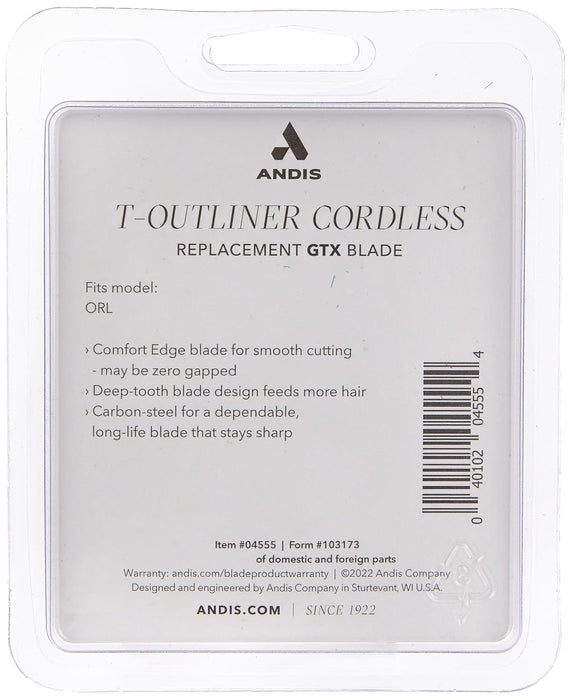 Andis Cordless T - Outliner GTX Blade – Deep Tooth Carbon Steel #04555 - MagnusSupplyAndis