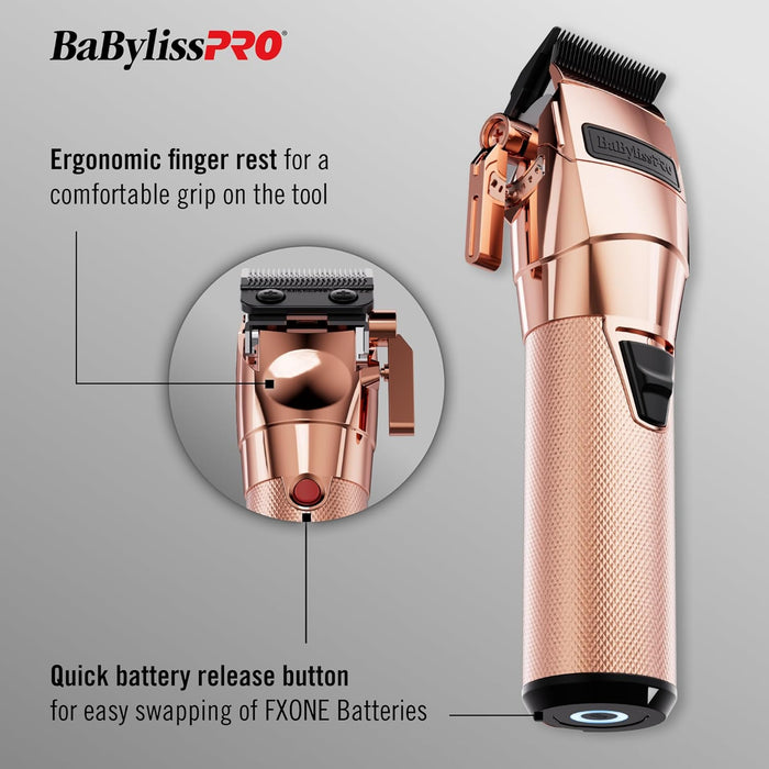 BaByliss PRO FXONE RoseFX Cordless Clipper FX899RG - MagnusSupplyBaByliss