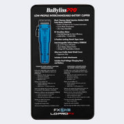 BaByliss PRO FXONE Lo - ProFX Limited Edition Black & Blue Clipper FX829BL - Magnus Barber Supply Babyliss