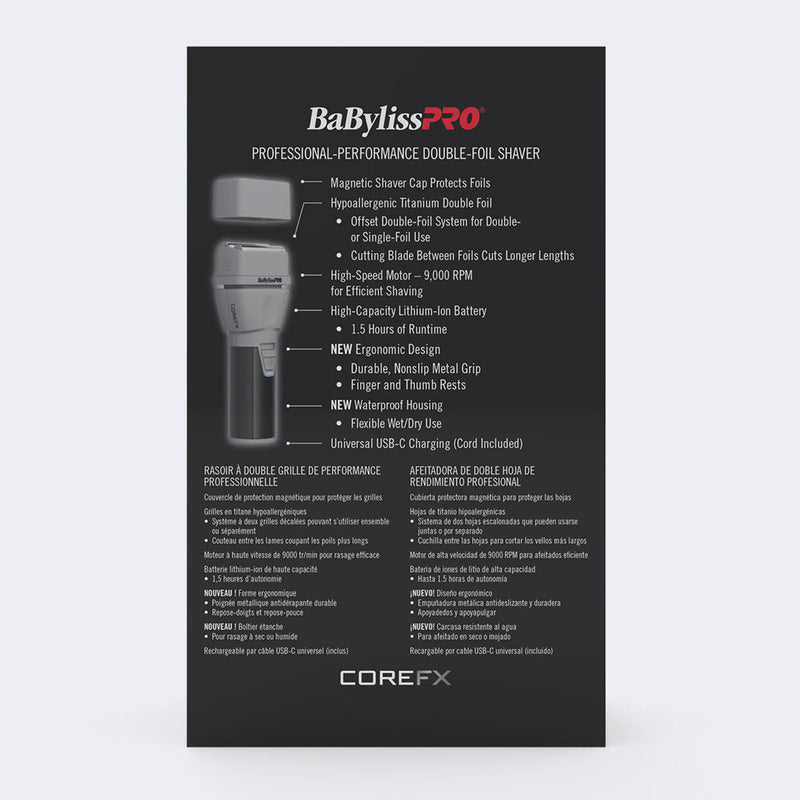BaBylissPRO COREFX Double-Foil Shaver (FX75FS2) - Magnus SupplyBabyliss