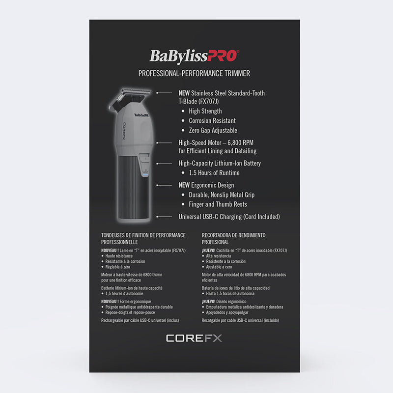 BaBylissPRO COREFX Trimmer Gray | FX76 - Magnus SupplyBabyliss