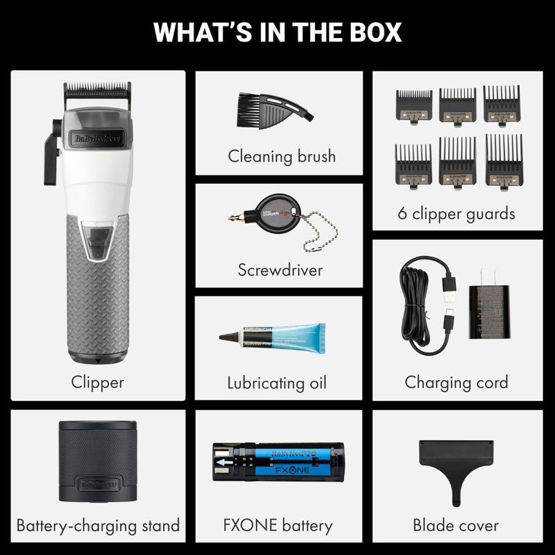 BaBylissPRO FXONE Limited Edition White Clipper | FX899TW - Magnus SupplyBabyliss