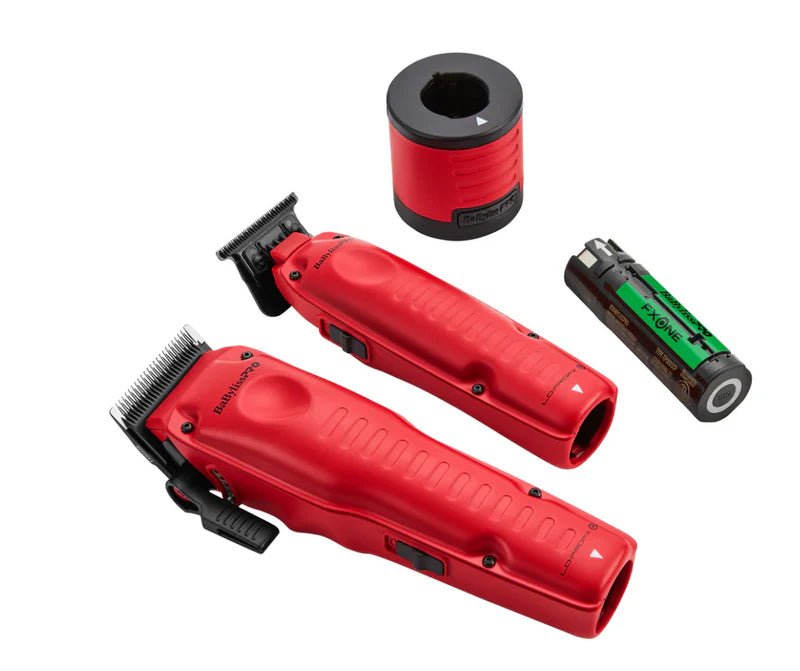 BaBylissPRO FXONE LO-PRO Clipper and Trimmer Combo – Matte Red FX129MRPK