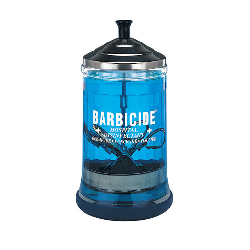 Barbicide disinfecting jar for barbershops in Florida