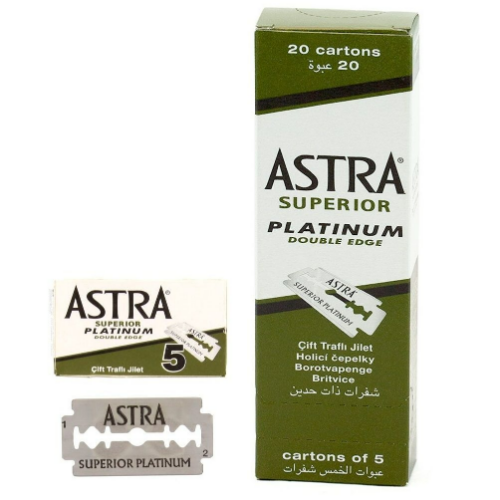 Astra Superior Platinum Double Edge Safety Razor Blades – 100 Pack