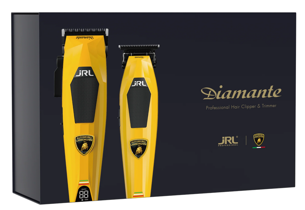 JRL x Lamborghini Diamante Cordless Clipper & Trimmer Combo Set - Yellow (DI2025Y)