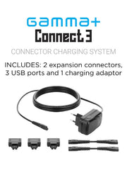 Gamma+ Connect 3 – Barberhood Charging System with 2 Expansion Cords & Adapter - Magnus Barber Supply