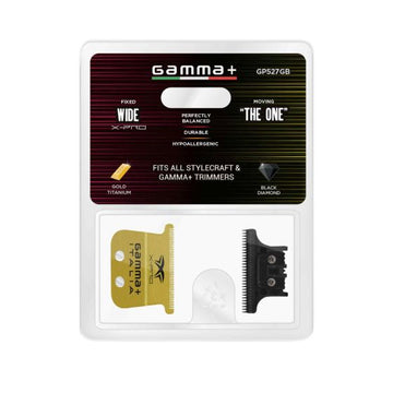 Gamma Gold Titanium X-Pro Wide Fixed Blade w/ Black Diamond DLC "The One" Cutter Trimmer Replacement Blade (GP527GB)