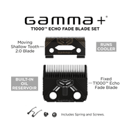 Gamma+ T1000 Echo Fade Blade & Shallow 2.0 Cutter Set - Magnus SupplyGamma
