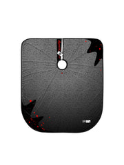 Illuzien Barber Capes with bold black and red design, showcasing premium quality and unique style for barbers.