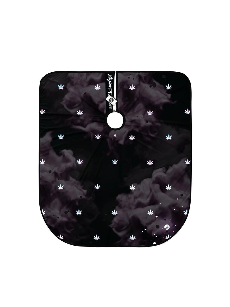 Illuzien Barber Capes featuring bold black and white design, perfect for professional barbershop use.