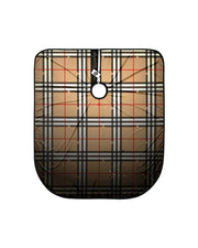 Illuzien Barber Capes in a stylish plaid design, perfect for enhancing your barbershop's aesthetic.