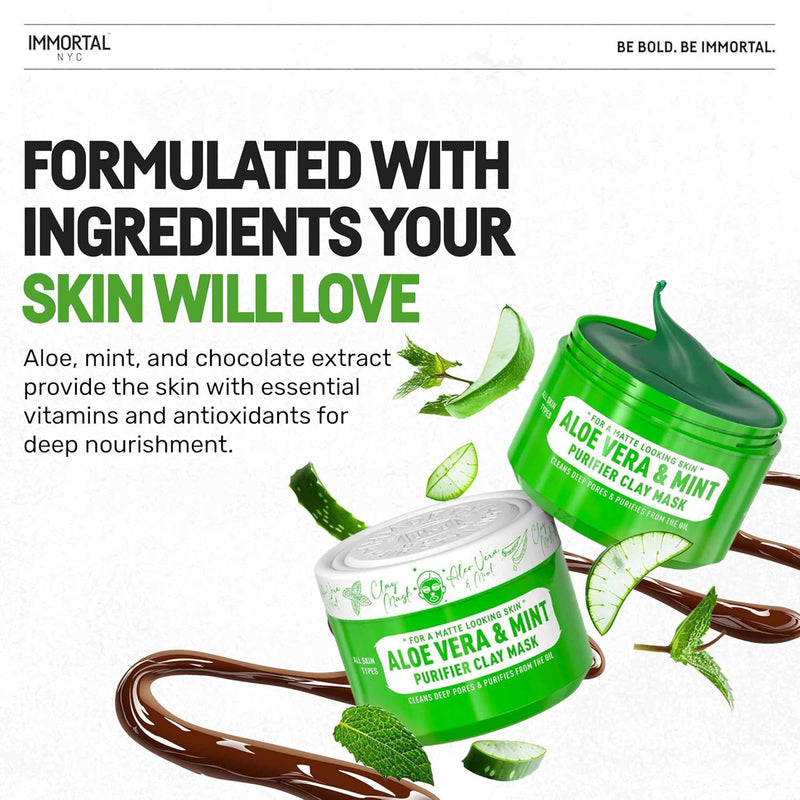 Immortal Infuse Aloe Vera & Mint Purifier Clay Mask 10.14 oz