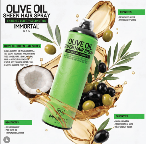 Immortal NYC Olive Oil Sheen Hair Spray (16.9 oz) - Magnus SupplyImmortal