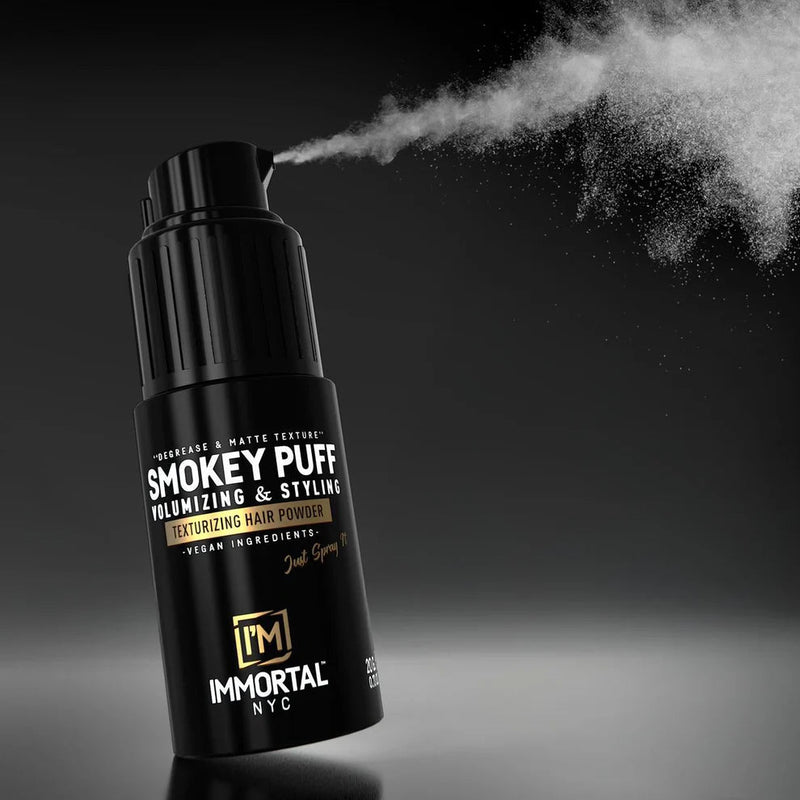 Immortal Smokey Puff – Degrease & Matte Texturizing Hair Powder - Magnus SupplyImmortal