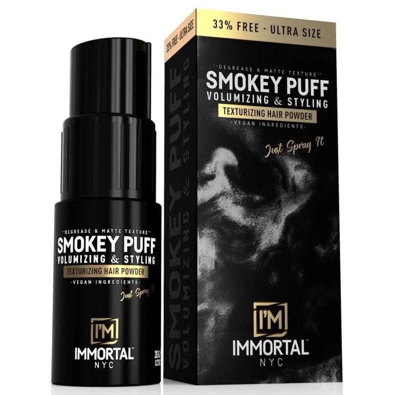 Immortal Smokey Puff – Degrease & Matte Texturizing Hair Powder - Magnus SupplyImmortal