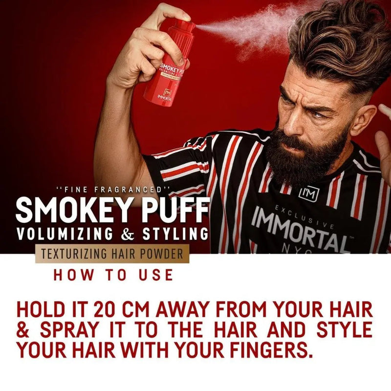 Immortal Smokey Puff - Fine Fragranced Texturizing Hair Powder - Magnus SupplyImmortal